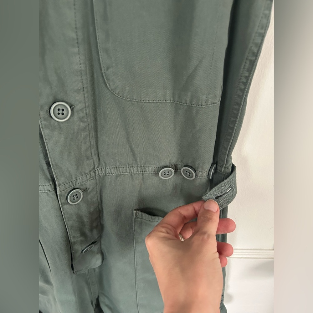 Pistola Parker Field Suit Sage Green Utility Romper - Picture 4 of 6